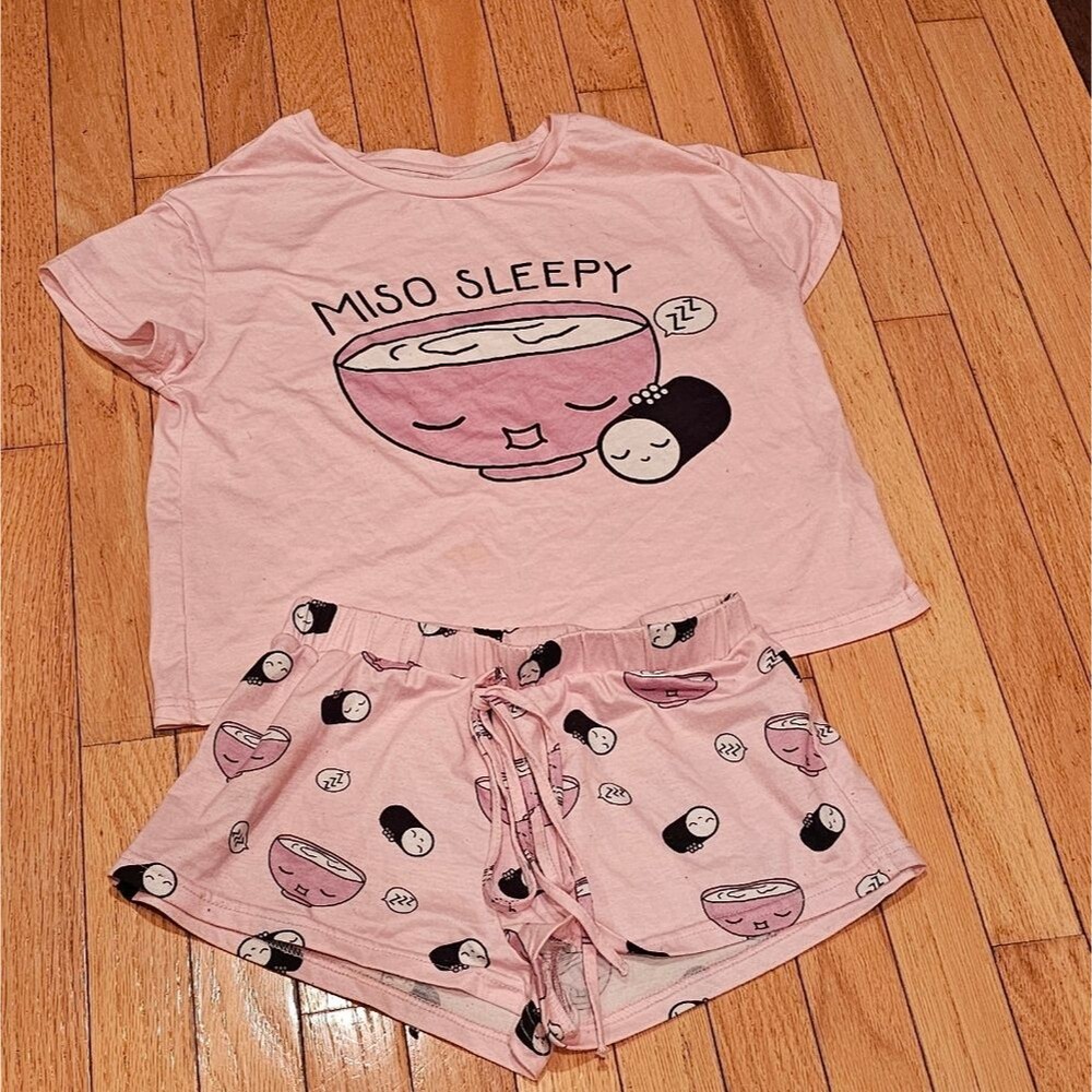 Pink Kids Pajamas Set - Miso Sleepy Size XS